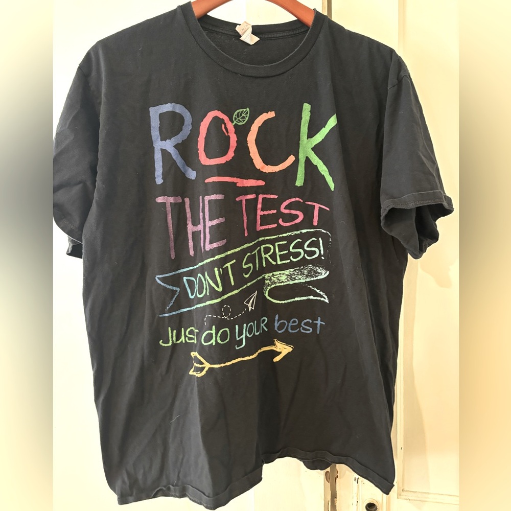 Adult Teacher Rock the Test Tee